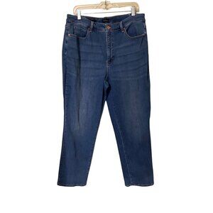 Talbots Womens Straight Leg Jeans Size 16 Blue Denim
